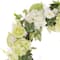24" White Spring Hydrangea & Rose Wreath